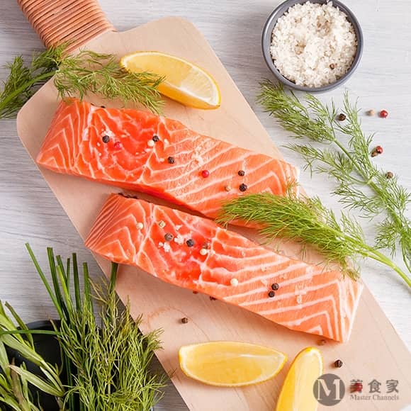 大西洋鮭魚帶皮清肉(圖)
