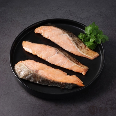 熟烤薄鹽鮭魚切片(圖)