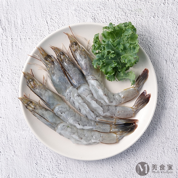去殼去腸開背生白蝦(圖)