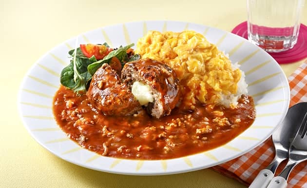 起司漢堡排歐姆蛋飯(圖)