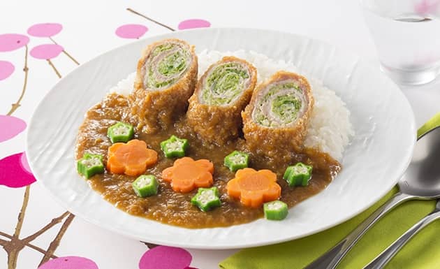 千層蔬菜豬排咖哩飯(圖)