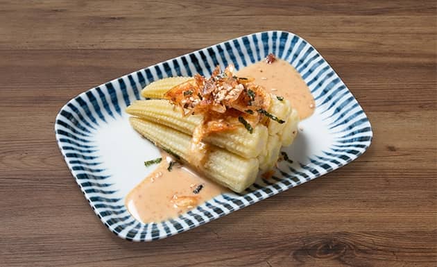 櫻蝦胡麻玉米筍(圖)