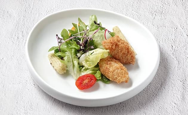 炸牡蠣沙拉佐柚子油醋醬(圖)