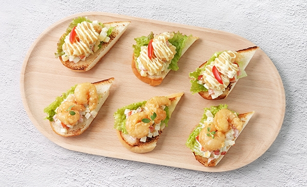 雙味果律蝦球Bruschetta(圖)