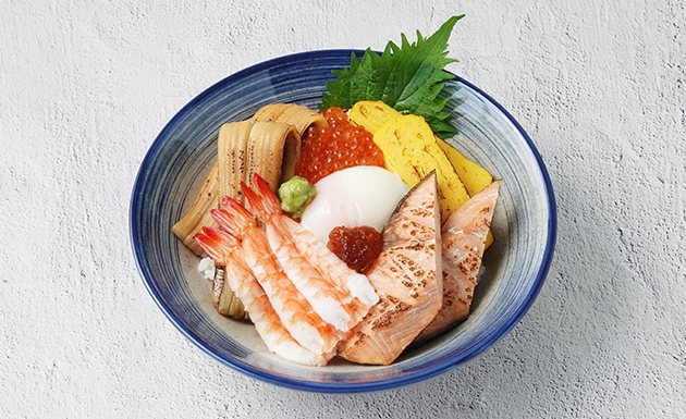 豪華熟海鮮丼飯(圖)