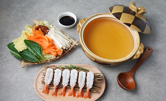 天使紅蝦涮涮鍋(圖)
