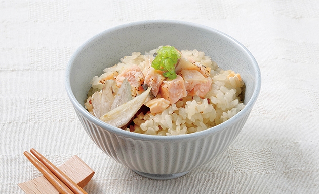 料亭風熟烤鮭魚炊飯(圖)