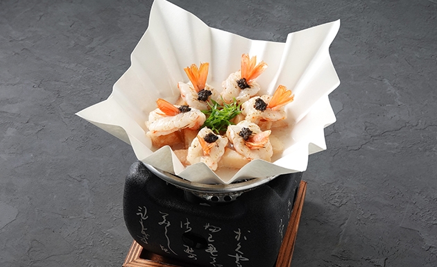 炙燒天使紅蝦豚雞白湯(圖)