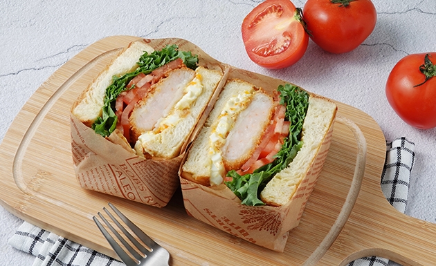 厚切蝦排三明治(圖)