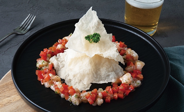 油醋甜蝦雲朵米脆(圖)