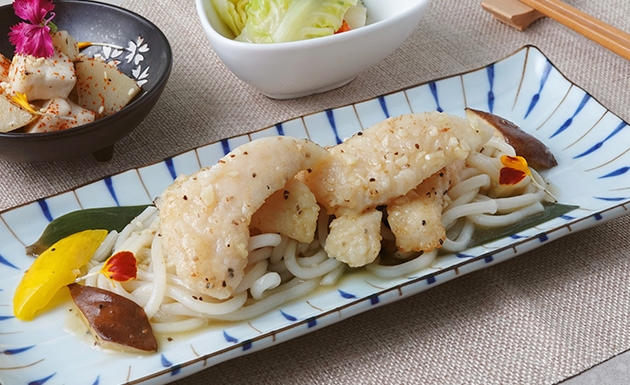 鹽味彩蔬白身魚燒麵(圖)