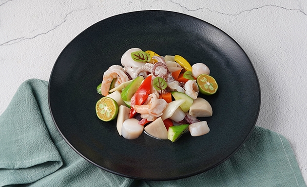 海老烏賊鹽味醬野菜炒(圖)