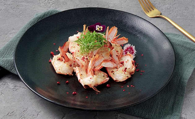 鹽蔥醬烤天使紅蝦(圖)